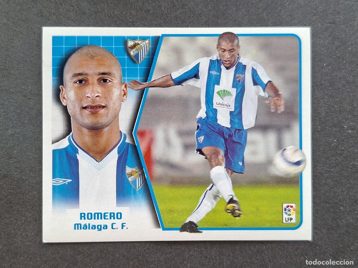 Cromos de f&uacute;tbol: L5 ROMERO MALAGA C. F. LIGA ESTE 2005 2006 05 06 NUNCA PEGADO SIN PEGAR