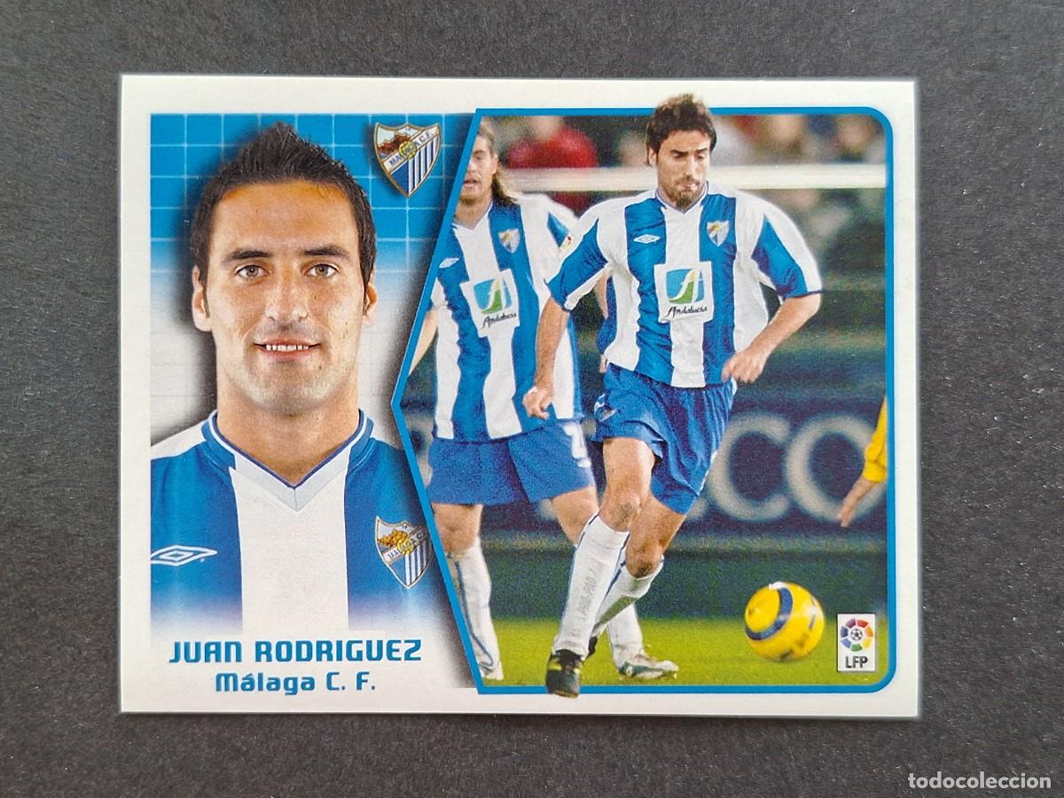 Cromos de f&uacute;tbol: L5 JUAN RODRIGUEZ MALAGA C. F. LIGA ESTE 2005 2006 05 06 NUNCA PEGADO SIN PEGAR