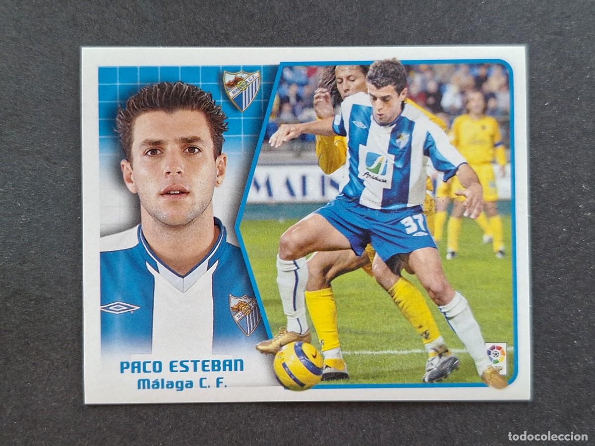 Cromos de f&uacute;tbol: L5 PACO ESTEBAN MALAGA C. F. LIGA ESTE 2005 2006 05 06 NUNCA PEGADO SIN PEGAR