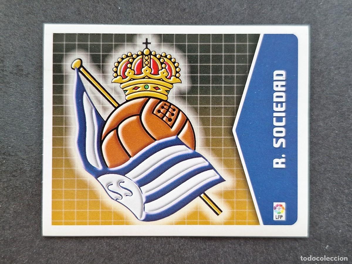 Cromos de f&uacute;tbol: L5 ESCUDO REAL SOCIEDAD LIGA ESTE 2005 2006 05 06 NUNCA PEGADO SIN PEGAR