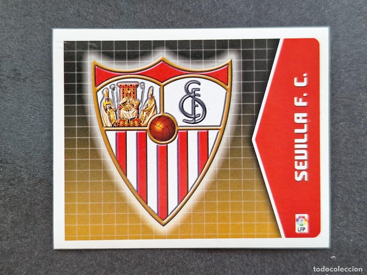 Cromos de f&uacute;tbol: L5 ESCUDO SEVILLA F. C. LIGA ESTE 2005 2006 05 06 NUNCA PEGADO SIN PEGAR
