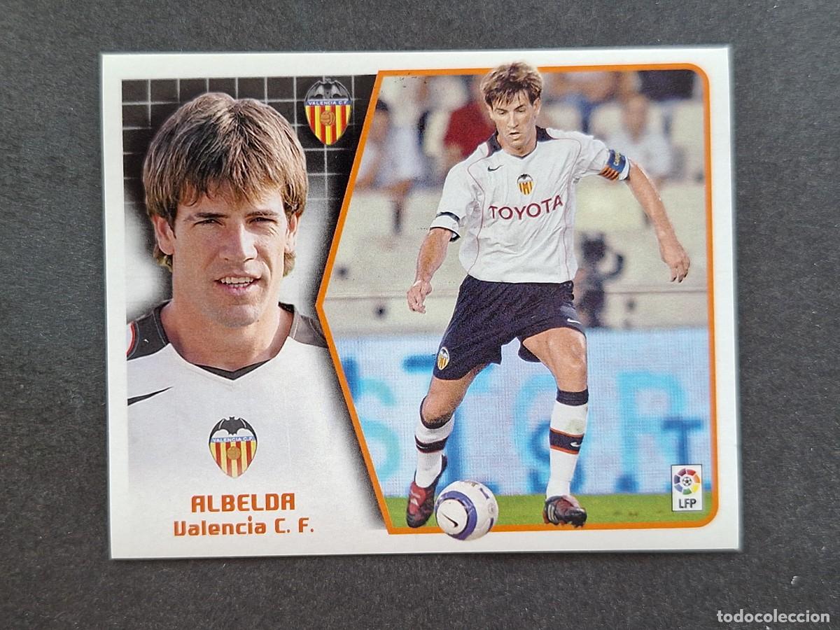 Cromos de f&uacute;tbol: L5 ALBELDA VALENCIA C. F. LIGA ESTE 2005 2006 05 06 NUNCA PEGADO SIN PEGAR