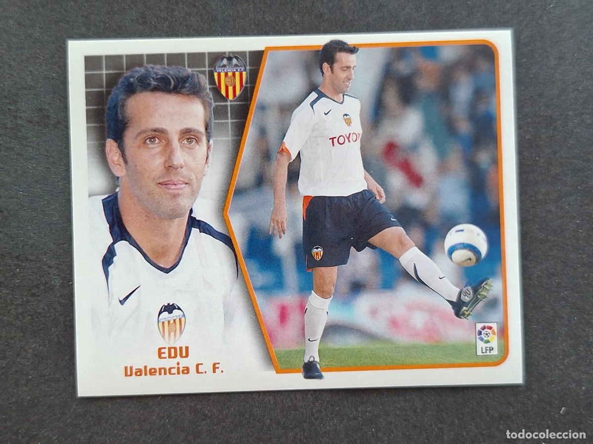 Cromos de f&uacute;tbol: L5 EDU VALENCIA C. F. LIGA ESTE 2005 2006 05 06 NUNCA PEGADO SIN PEGAR
