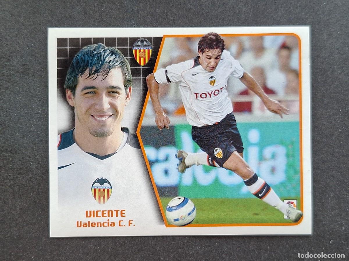 Cromos de f&uacute;tbol: L5 VICENTE VALENCIA C. F. LIGA ESTE 2005 2006 05 06 NUNCA PEGADO SIN PEGAR