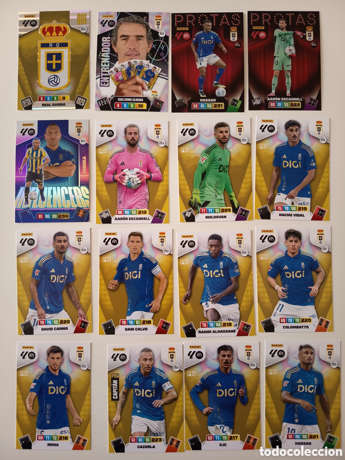 Cromos de f&uacute;tbol: Lote Real Oviedo Adrenalyn 2025-2026