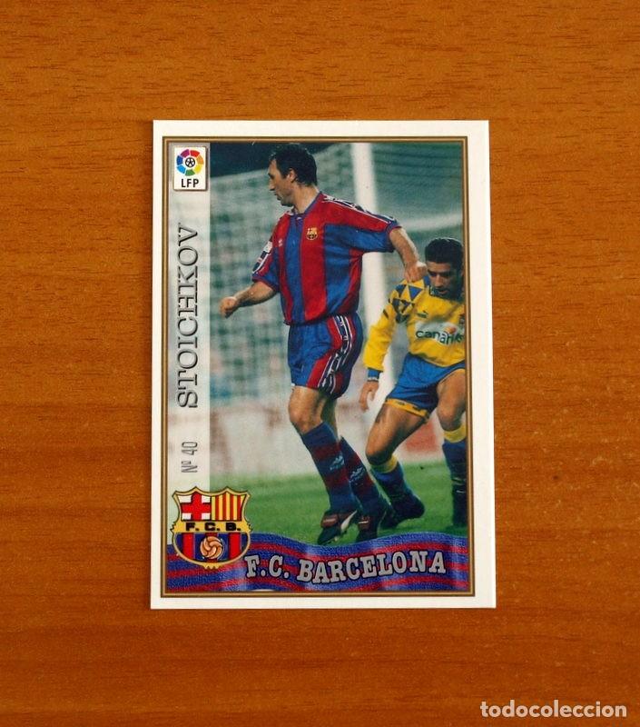 Cromos de f&uacute;tbol: Barcelona - N&ordm; 40 Stoichkov - Mundicromo ficha de la Liga 1997-1998, 97-98