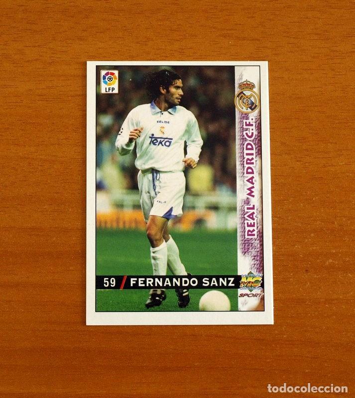Figurine di Calcio: Real Madrid -N&ordm; 59 Fernando Sanz -Mundicromo Las Fichas de la Liga 1998-1999-98-99