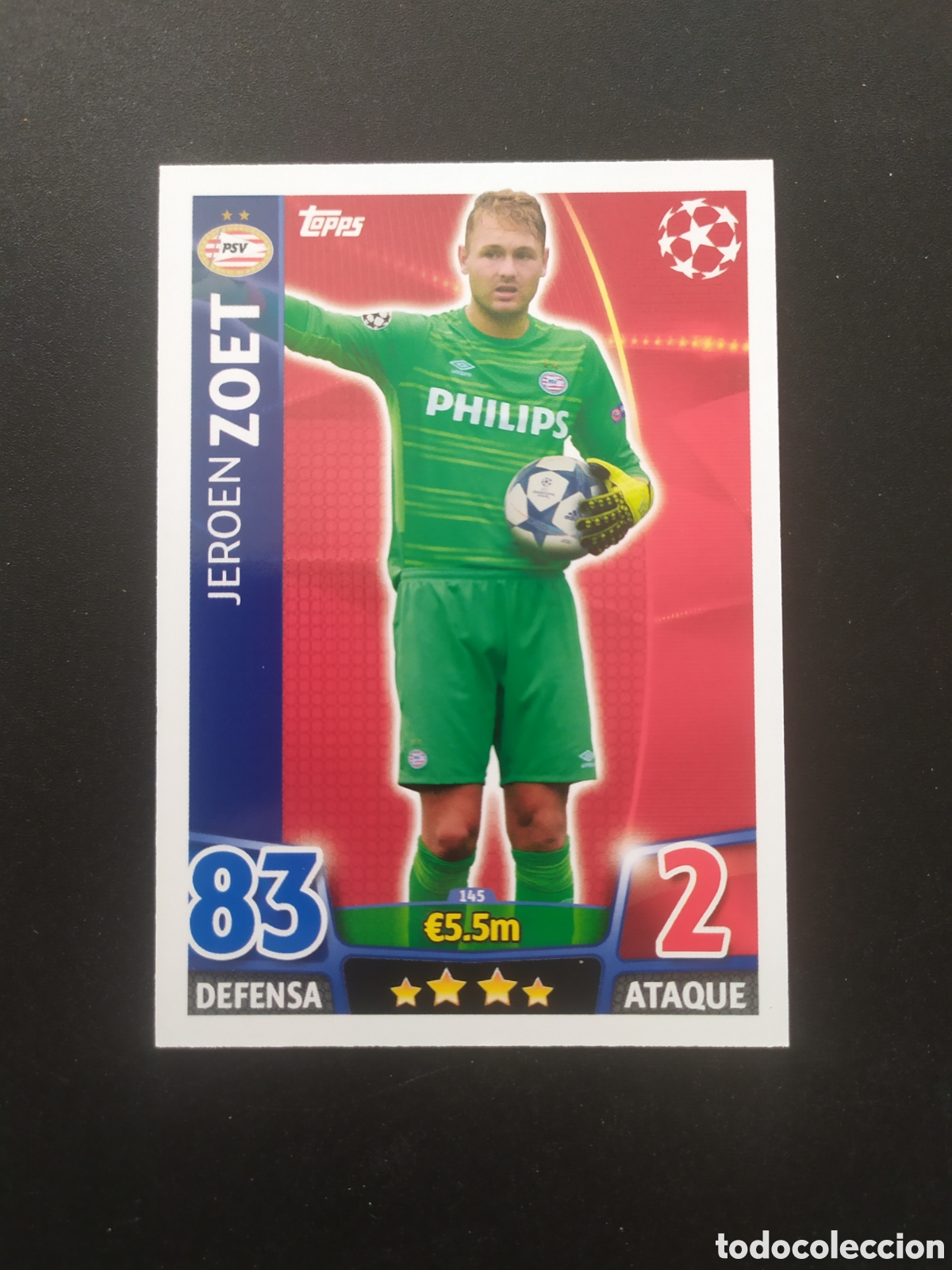 Cromos de f&uacute;tbol: UEFA Champions match attax topps 2015 2016 15 16 Zoet n&deg; 145 PSV Eindhoven