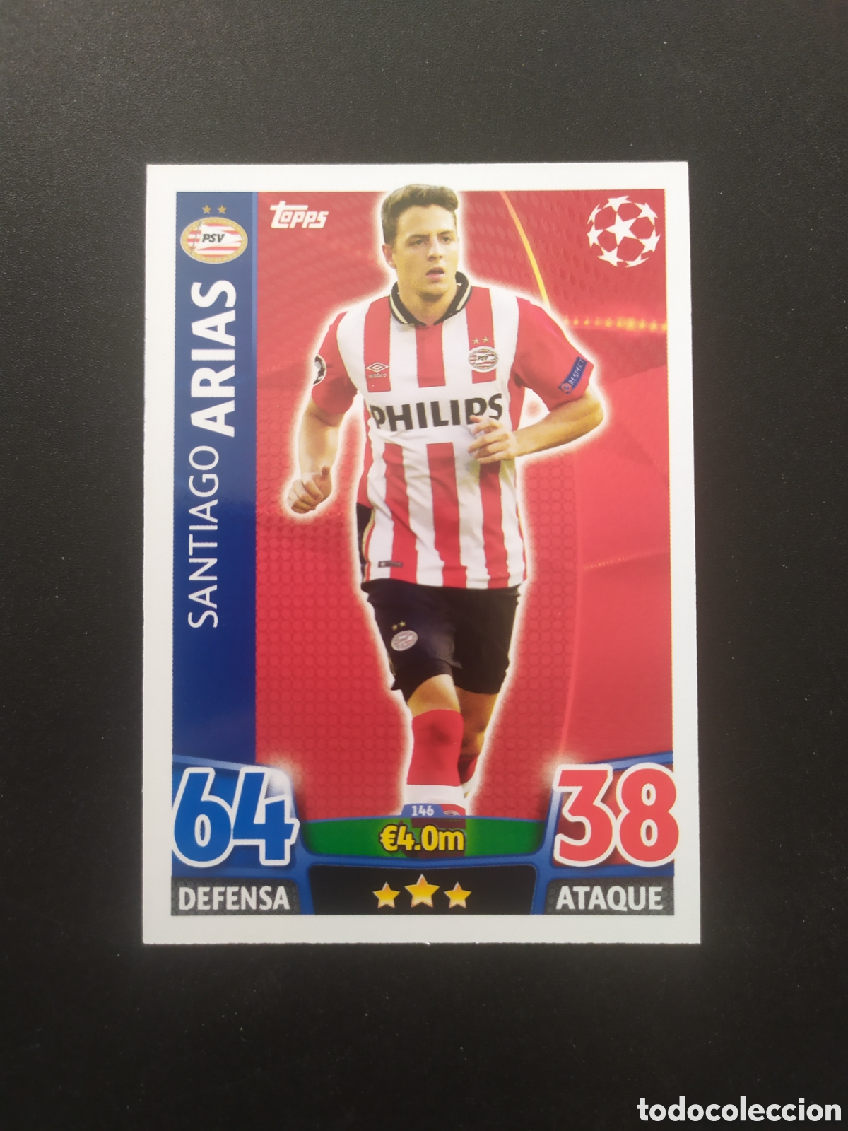 Cromos de f&uacute;tbol: UEFA Champions match attax topps 2015 2016 15 16 Arias n&deg; 146 PSV Eindhoven