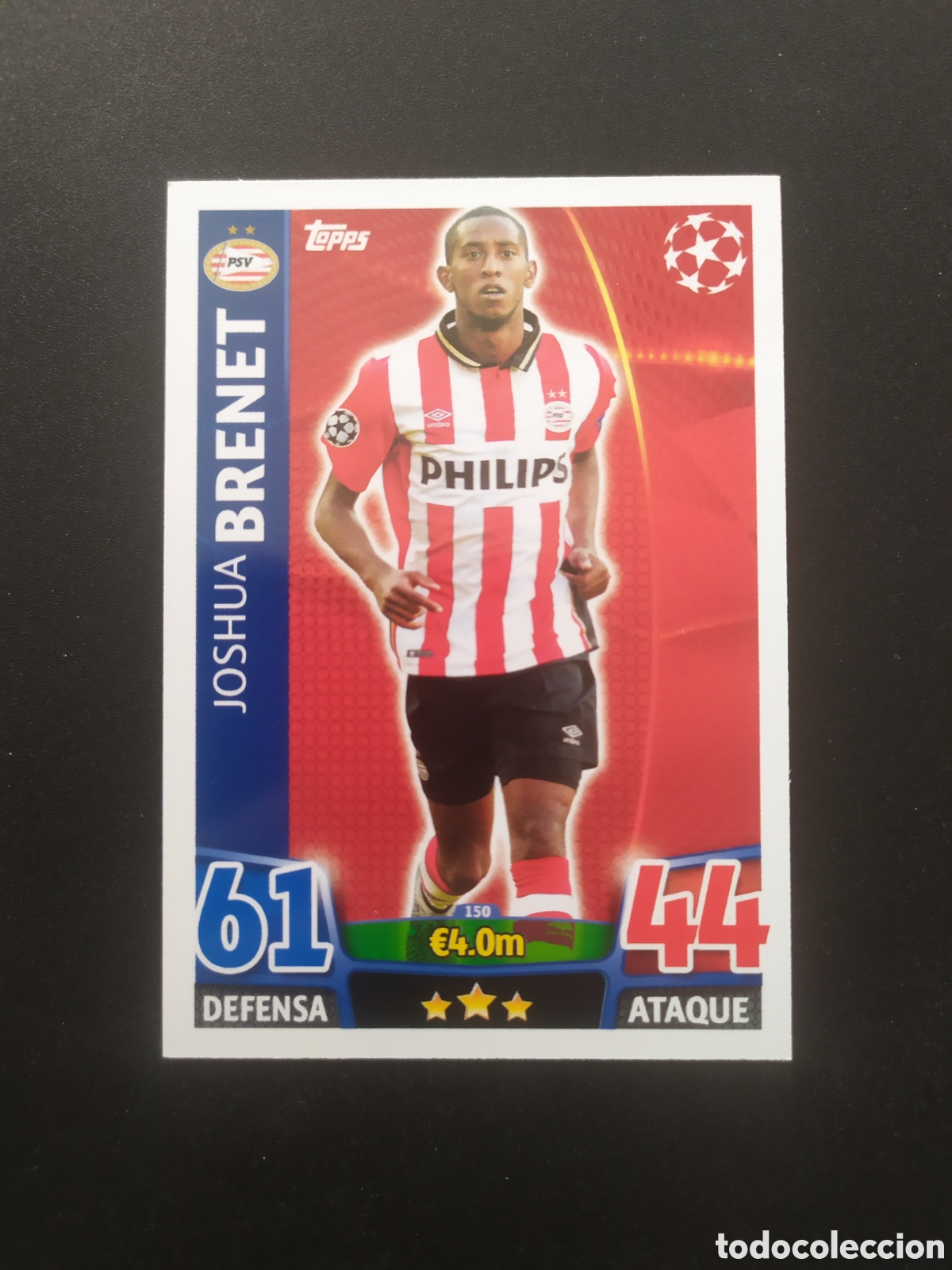Cromos de f&uacute;tbol: UEFA Champions match attax topps 2015 2016 15 16 Brenet n&deg; 150 PSV Eindhoven
