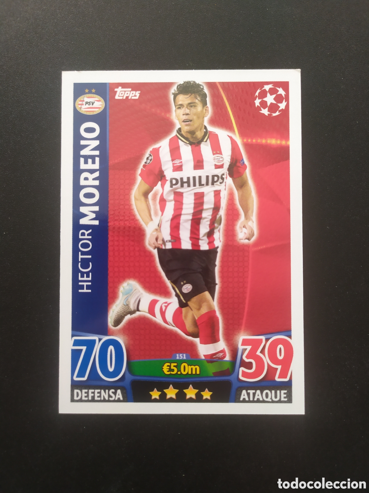 Cromos de f&uacute;tbol: UEFA Champions match attax topps 2015 2016 15 16 H&eacute;ctor Moreno n&deg; 151 PSV Eindhoven