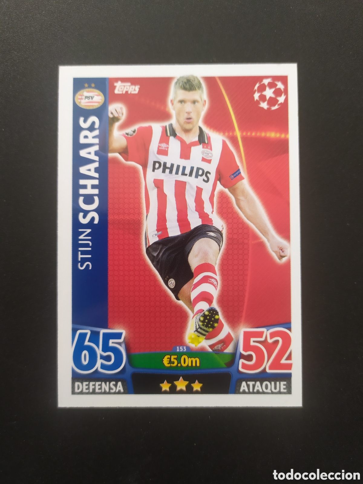 Cromos de f&uacute;tbol: UEFA Champions match attax topps 2015 2016 15 16 Schaars n&deg; 153 PSV Eindhoven
