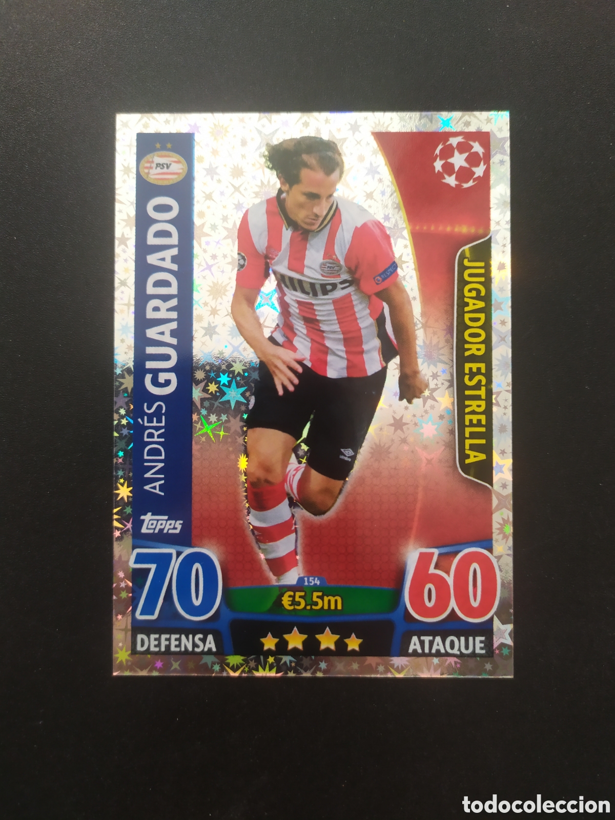Cromos de f&uacute;tbol: UEFA Champions match attax topps 2015 2016 15 16 Guardado jugador estrella n&deg; 154 PSV Eindhoven