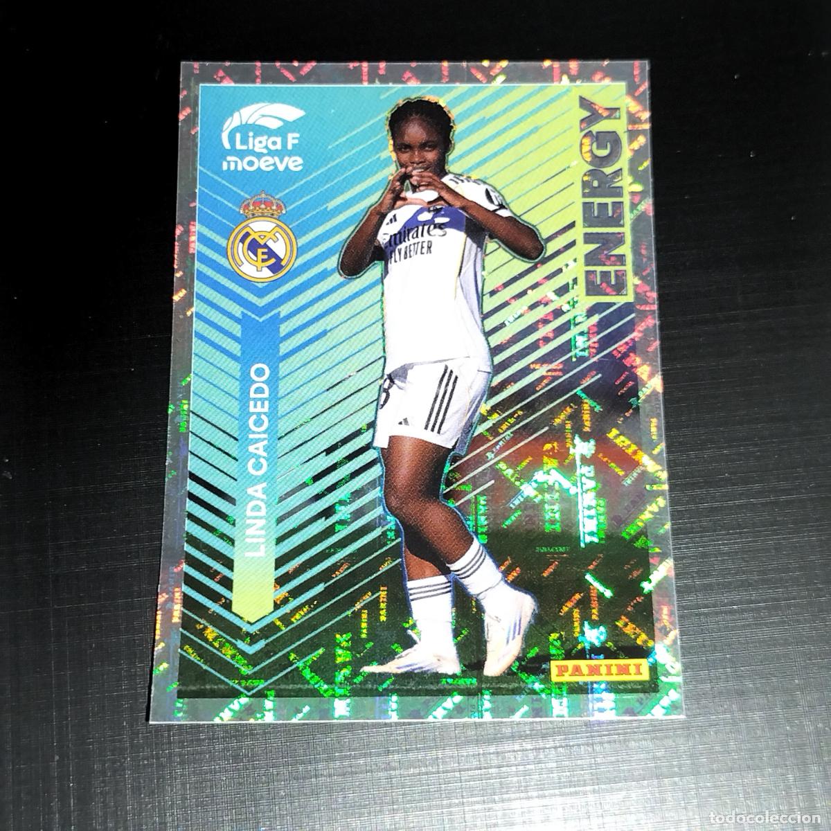 Cromos de f&uacute;tbol: 344 LINDA CAICEDO ENERGY REAL MADRID CROMOS LIGA F MOEVE FEMENINA PANINI 2025 2026 25 26