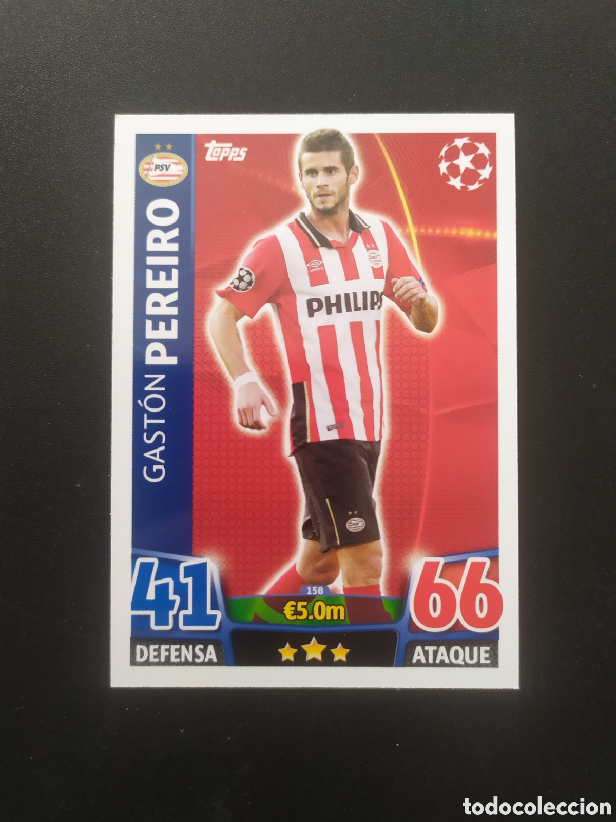 Cromos de f&uacute;tbol: UEFA Champions match attax topps 2015 2016 15 16 Pereiro n&deg; 158 PSV Eindhoven