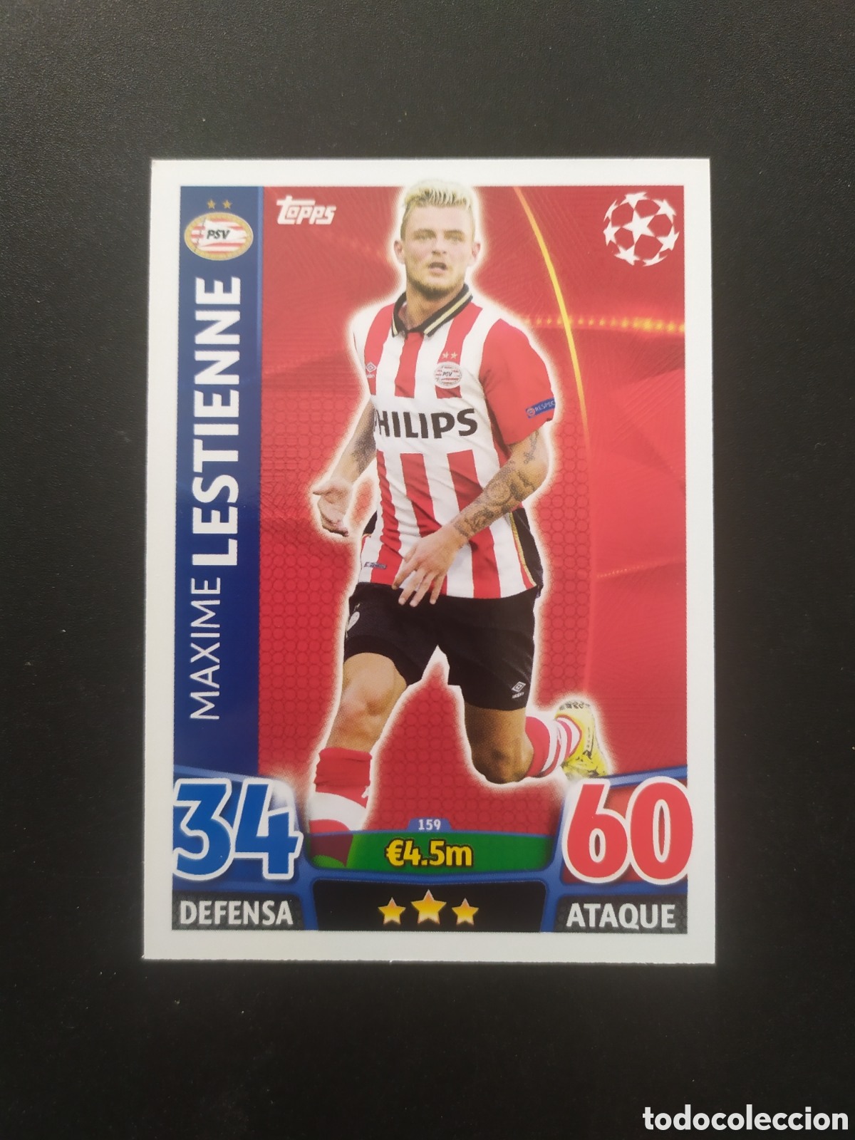Cromos de f&uacute;tbol: UEFA Champions match attax topps 2015 2016 15 16 Lestienne n&deg; 159 PSV Eindhoven
