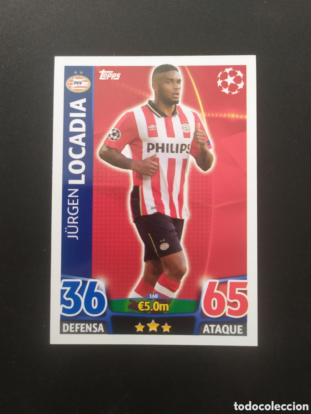 Cromos de f&uacute;tbol: UEFA Champions match attax topps 2015 2016 15 16 Locadia n&deg; 160 PSV Eindhoven