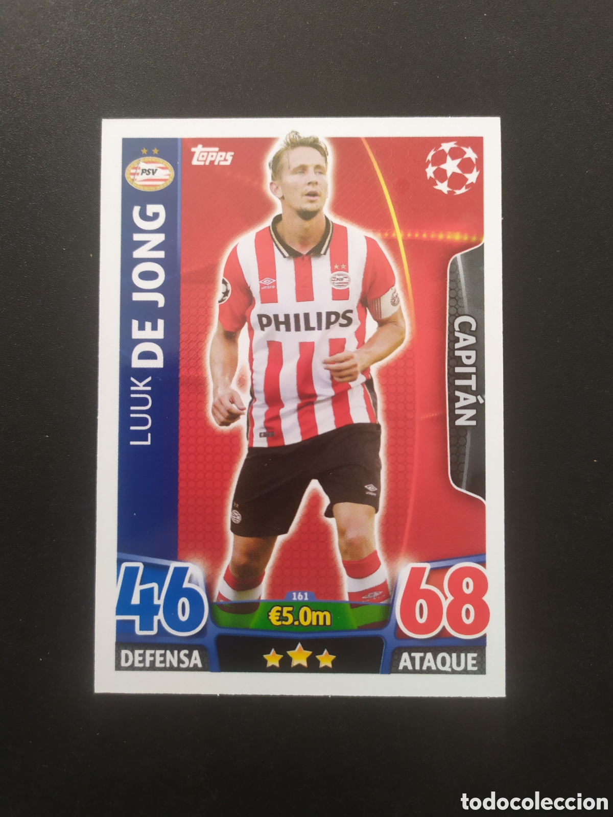 Cromos de f&uacute;tbol: UEFA Champions match attax topps 2015 2016 15 16 De Jong n&deg; 161 PSV Eindhoven