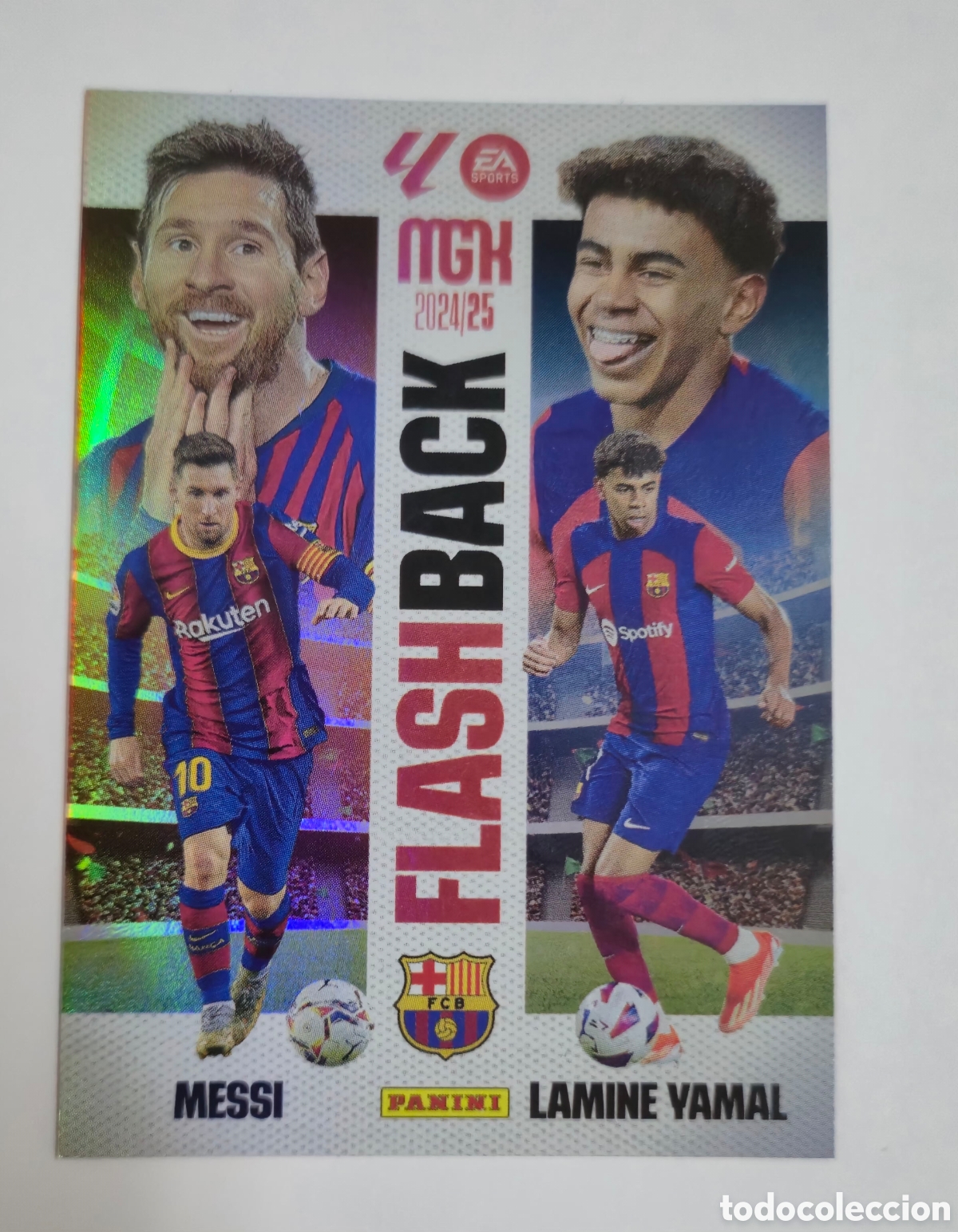 Cromos de f&uacute;tbol: Messi Lamine Yamal Flashback FC Barcelona Megacracks 24 25 - 429