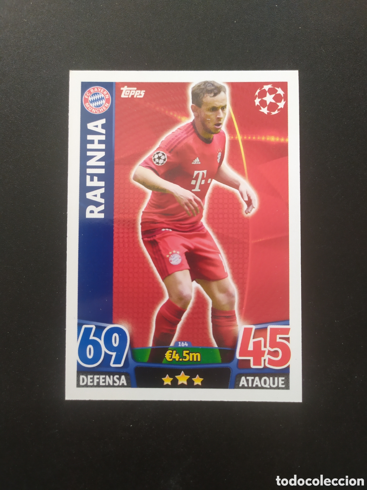 Cromos de f&uacute;tbol: UEFA Champions match attax topps 2015 2016 15 16 Rafinha n&deg; 164 Bayern Munich