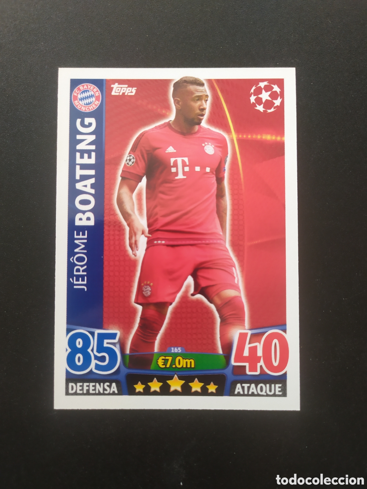 Cromos de f&uacute;tbol: UEFA Champions match attax topps 2015 2016 15 16 Boateng n&deg; 165 Bayern Munich
