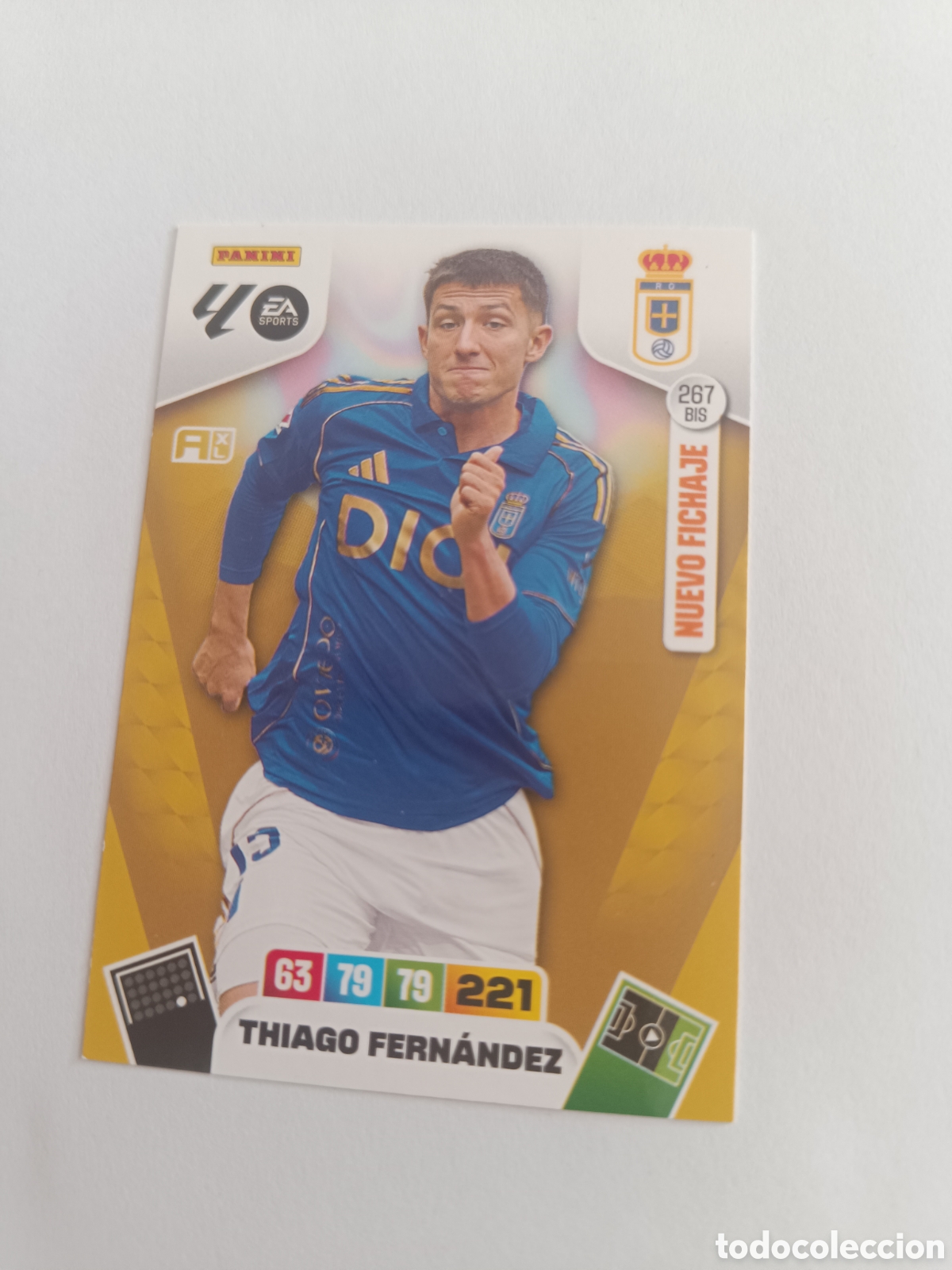 Cromos de f&uacute;tbol: Adrenalyn 25-26 Oviedo 267 bis Thiago Fern&aacute;ndez