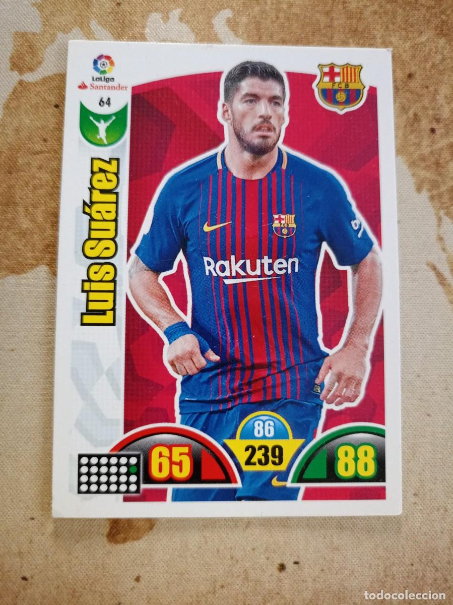 Cromos de f&uacute;tbol: # Barcelona 64 LUIS SU&Aacute;REZ Adrenalyn 2017-18