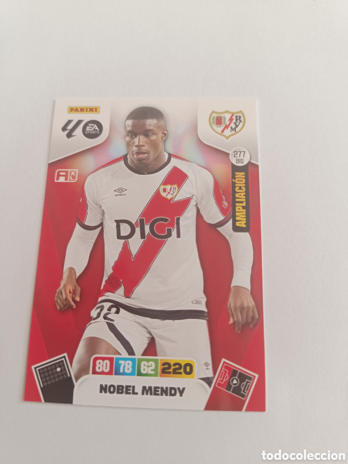 Cromos de f&uacute;tbol: Adrenalyn 25-26 rayo vallecano 277 bis nobel mendy