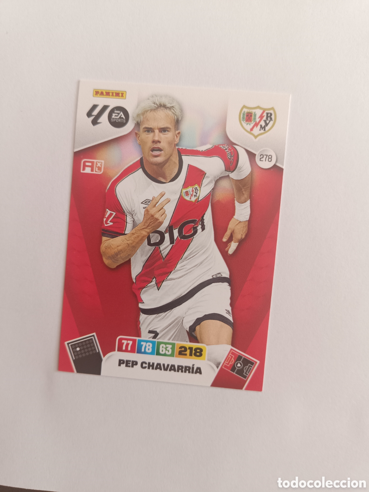 Cromos de f&uacute;tbol: Adrenalyn 25-26 rayo vallecano 278 pep Chavarr&iacute;a