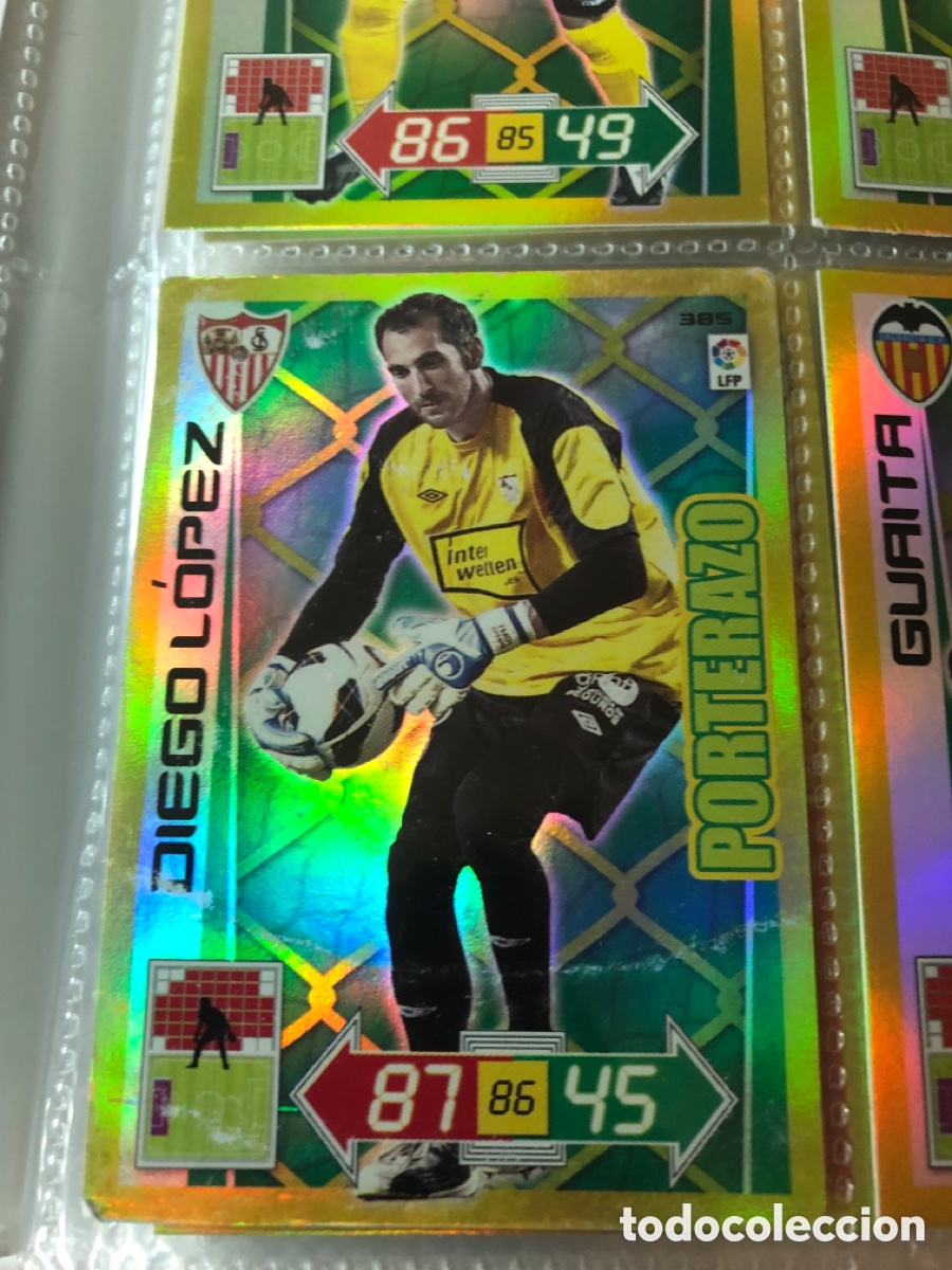 Cromos de f&uacute;tbol: Adrenalyn 2012 2013 porterazo Diego Lopez 385 Sevilla