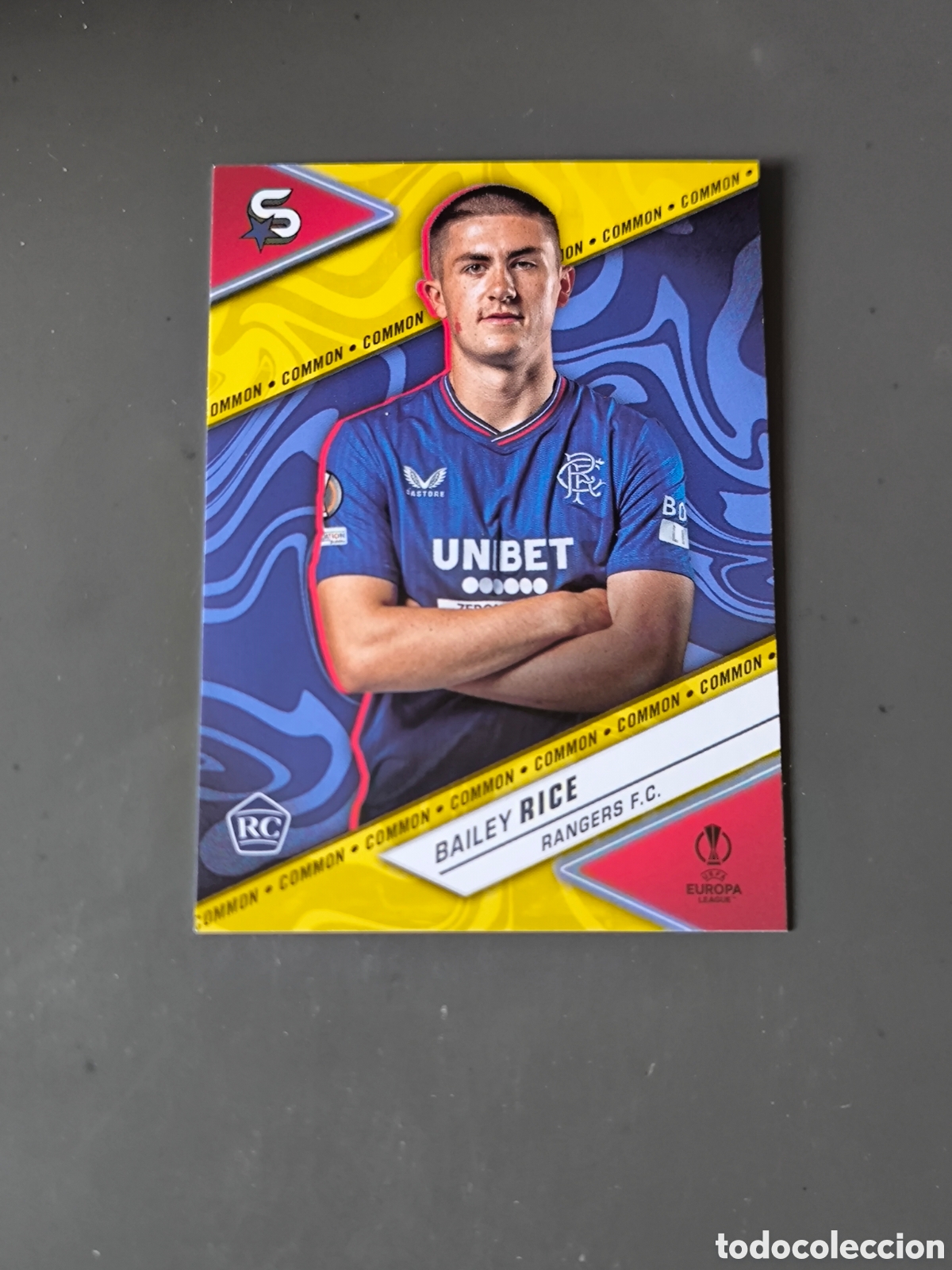 Cromos de f&uacute;tbol: BAILEY RICE 123 Rookie Common Rangers Superstars 2024 Topps