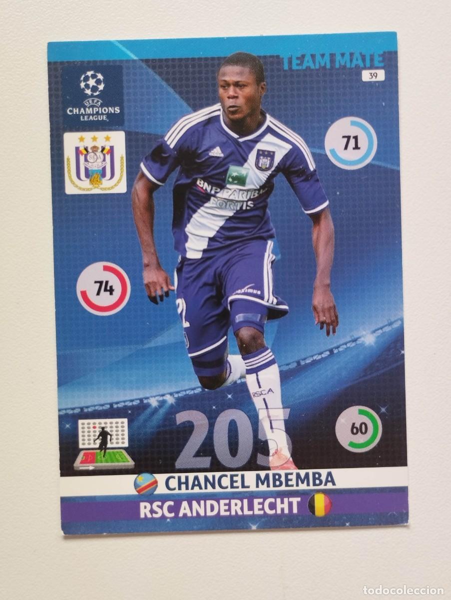 Cromos de f&uacute;tbol: CROMO CARD ADRENALYN CHAMPIONS LEAGUE 2014 2015 14 15 PANINI 39 CHANCEL MBEMBA ANDERLECHT