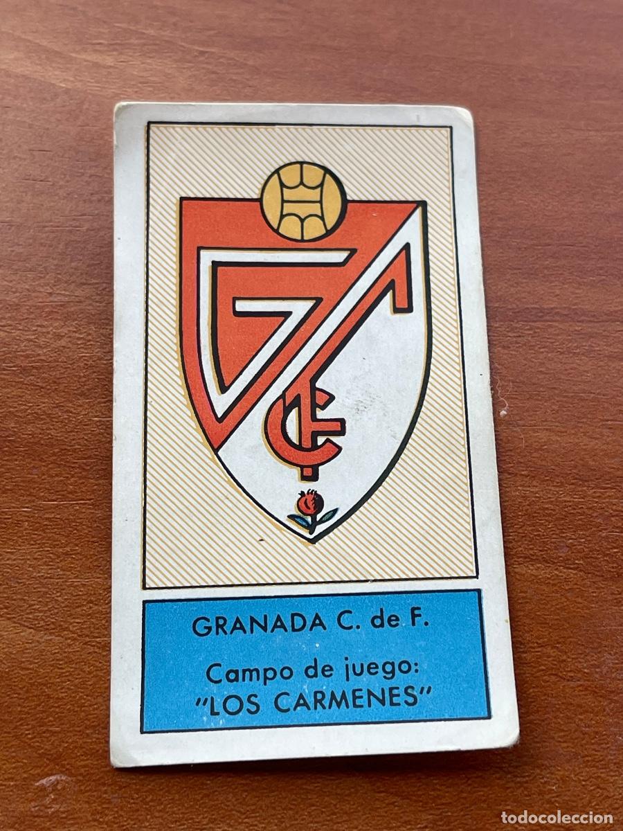 Cromos de f&uacute;tbol: ESCUDO GRANADA Gr&aacute;ficas Bachende liga 1957 1958 sin pegar