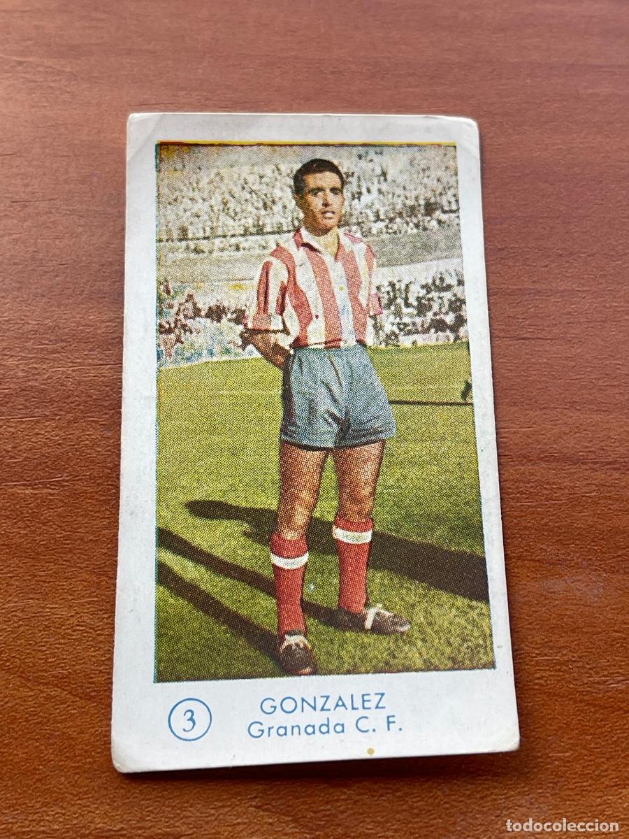 Cromos de f&uacute;tbol: GONZALEZ 3 GRANADA Gr&aacute;ficas Bachende liga 1957 1958 sin pegar