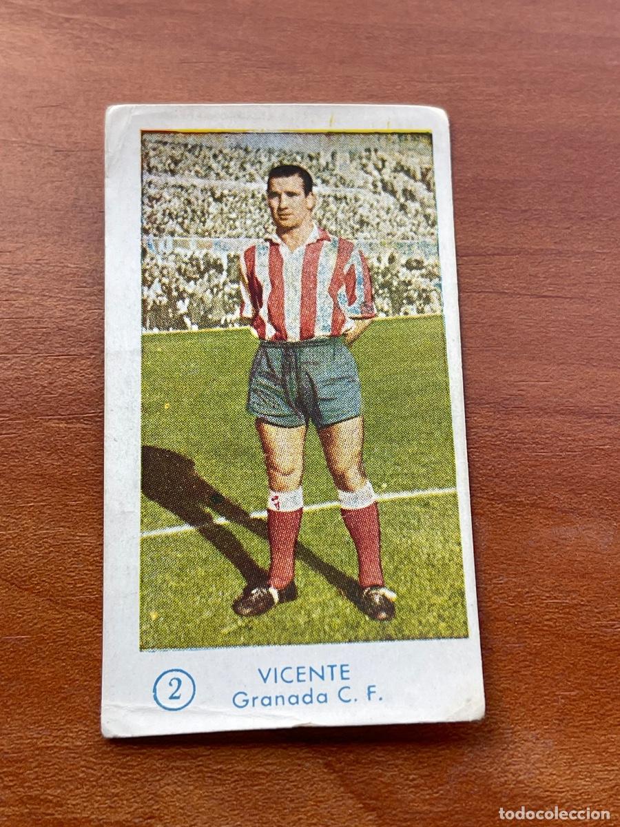 Cromos de f&uacute;tbol: VICENTE 2 GRANADA Gr&aacute;ficas Bachende liga 1957 1958 sin pegar
