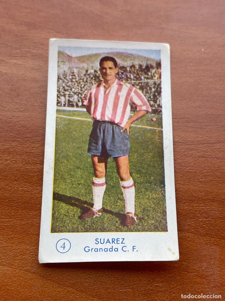 Cromos de f&uacute;tbol: SUEREZ 4 GRANADA Gr&aacute;ficas Bachende liga 1957 1958 sin pegar