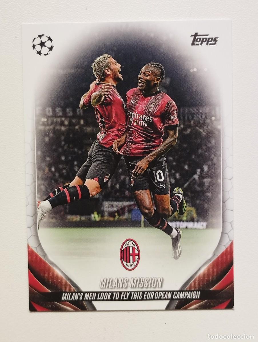 Cromos de f&uacute;tbol: CROMO CARD TOPPS UEFA CHAMPIONS LEAGUE 2024 24 RAFAEL LEAO THEO HERNANDEZ MILANS MISSION 13 MILAN
