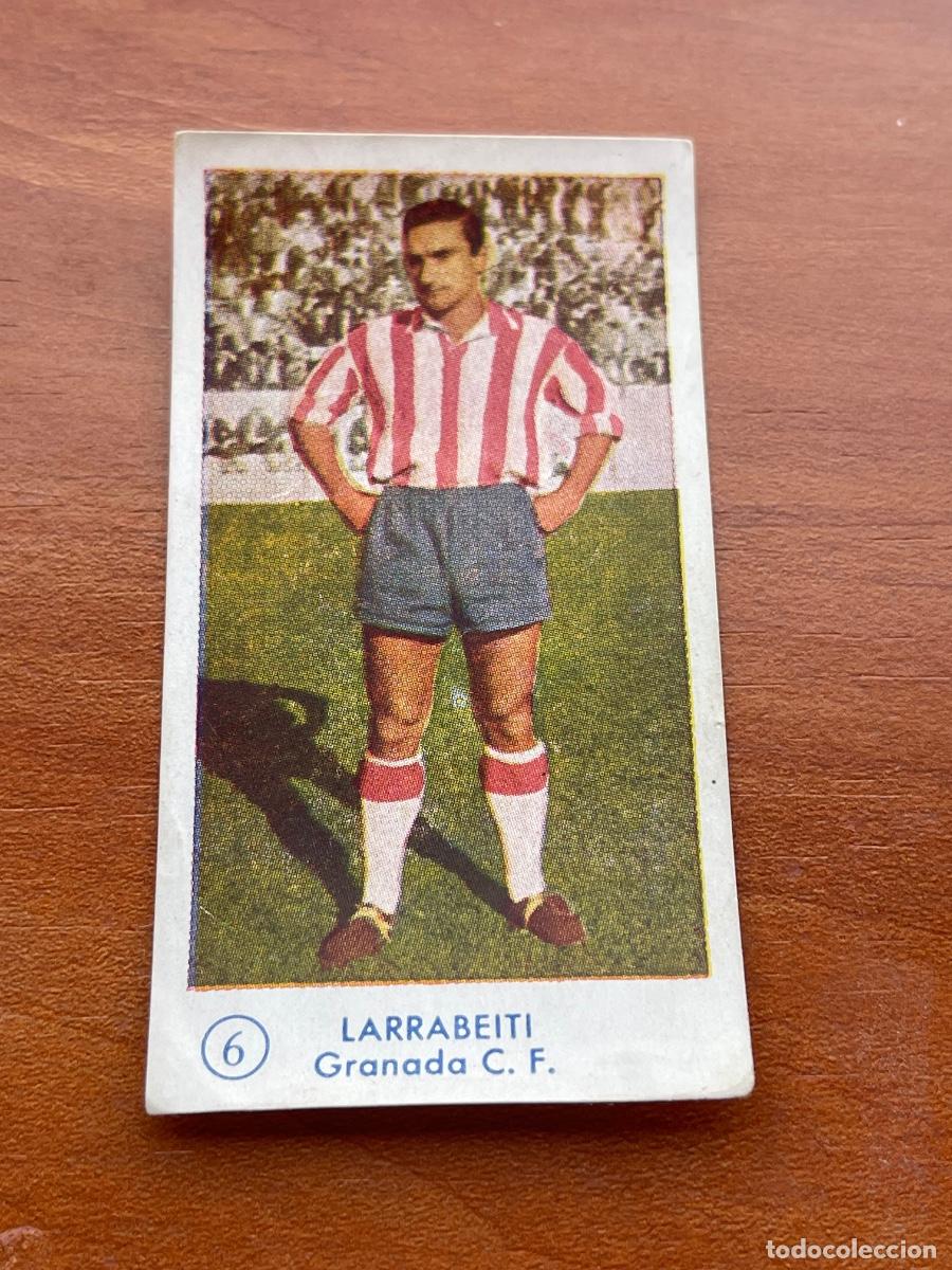 Cromos de f&uacute;tbol: LARRABEITI 6 GRANADA M&Eacute;NDEZ 5 GRANADA Gr&aacute;ficas Bachende liga 1957 1958 sin pegar