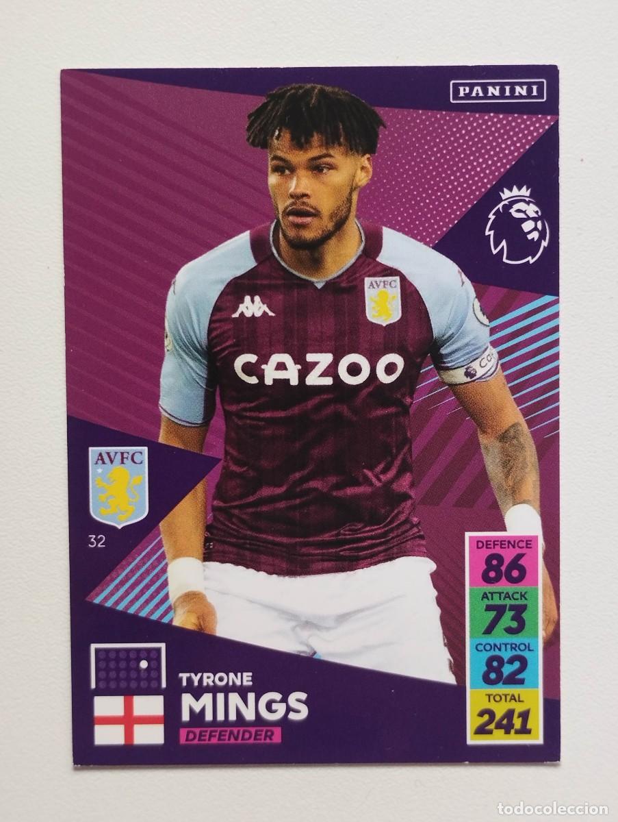 Cromos de f&uacute;tbol: CROMO CARD 32 TYRONE MINGS ASTON VILLA TARJETA PANINI ADRENALYN PREMIER LEAGUE 2021 2022 21 22