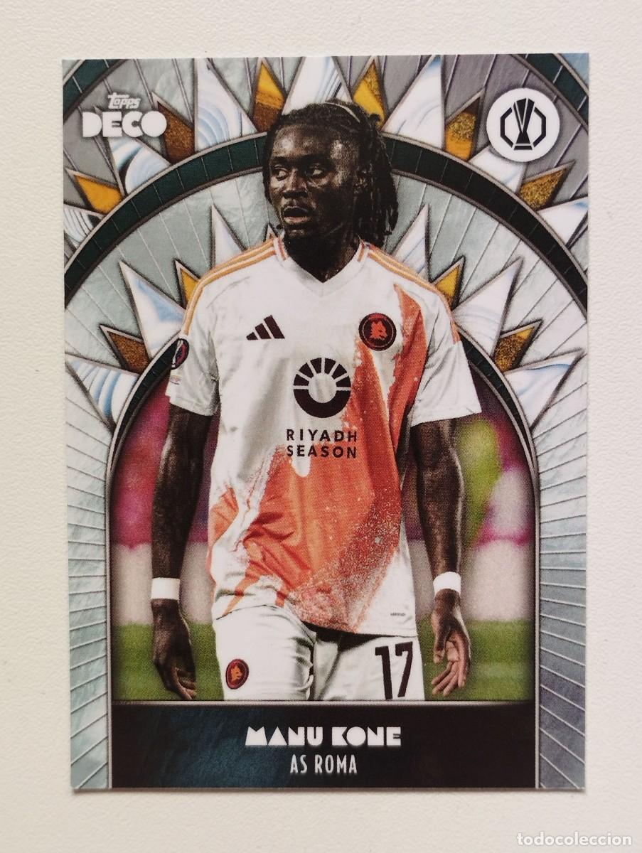 Cromos de f&uacute;tbol: CROMO CARD MANU KONE ROMA TOPPS DECO 2023 2024 23 24