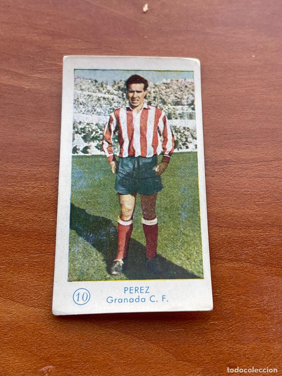 Cromos de f&uacute;tbol: PEREZ 10 GRANADA Gr&aacute;ficas Bachende liga 1957 1958 sin pegar