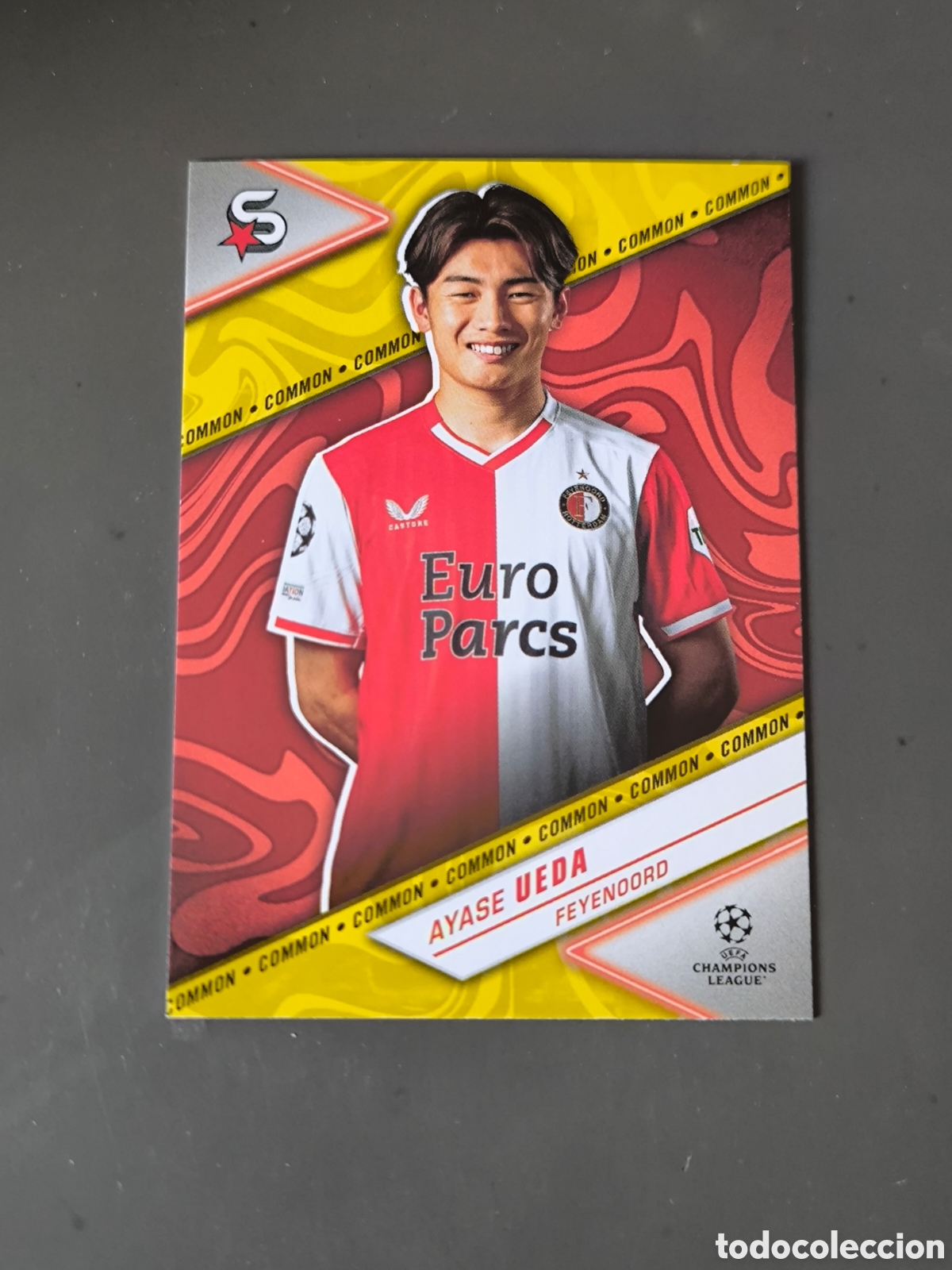 Fu&szlig;ball-Sticker: AYASE UEDA 77 Common Feyenoord Superstars 2024 Topps