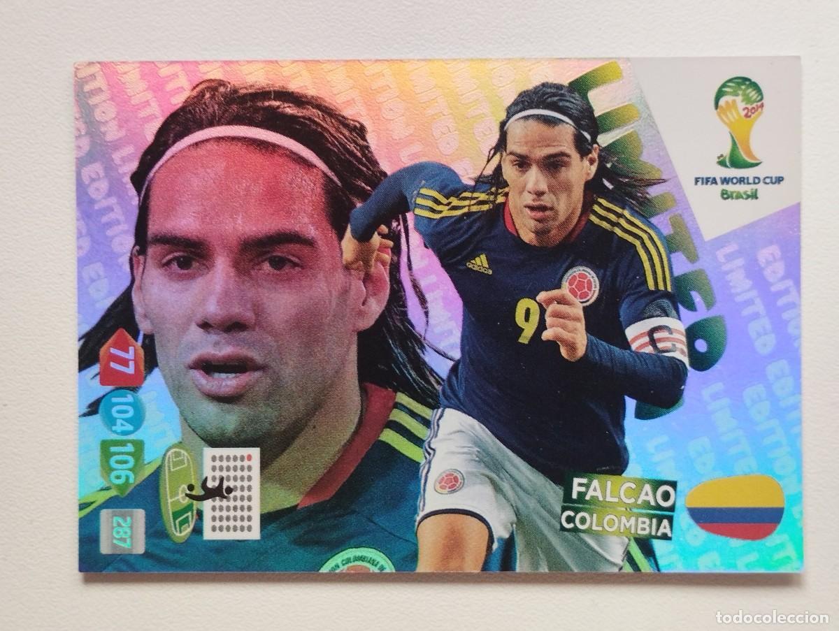 Fu&szlig;ball-Sticker: CROMO CARD ADRENALYN RADAMEL FALCAO COLOMBIA LIMITED EDITION EDICION LIMITADA MUNDIAL BRASIL 2014