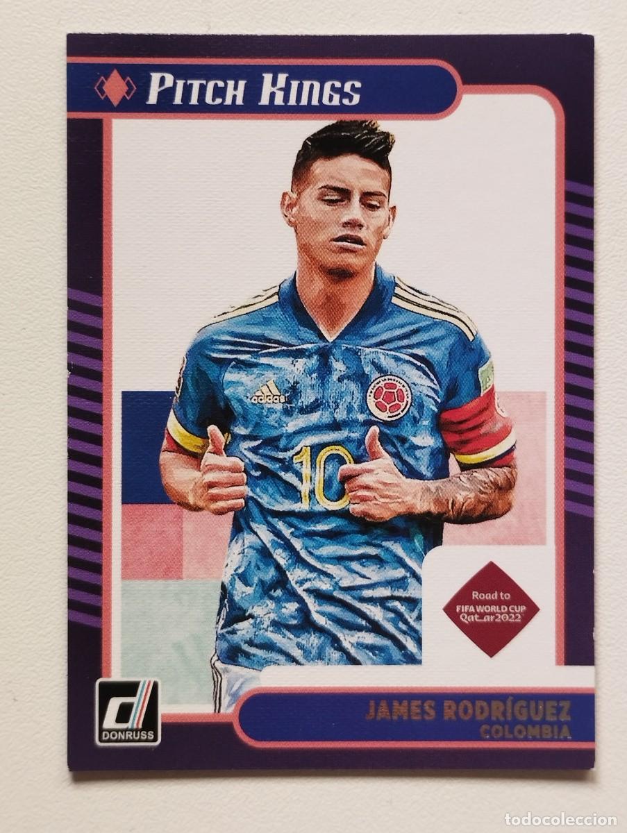 Figurine di Calcio: CROMO CARD PANINI DONRUSS SOCCER ROAD QATAR 2022 JAMES RODRIGIUEZ 5 PITCH KINGS COLOMBIA