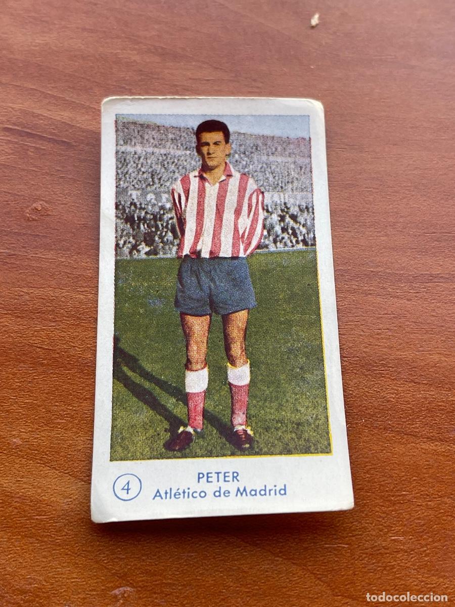 Cromos de f&uacute;tbol: PETER 2 ATLETICO DE MADRID Gr&aacute;ficas Bachende liga 1957 1958 sin pegar
