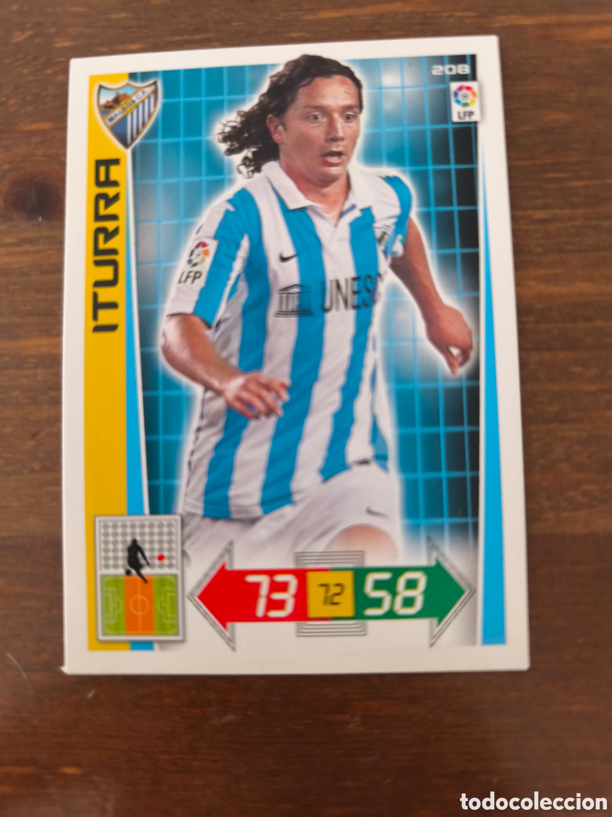 Cromos de f&uacute;tbol: Iturra m&aacute;laga #208 adrenalyn 12/13