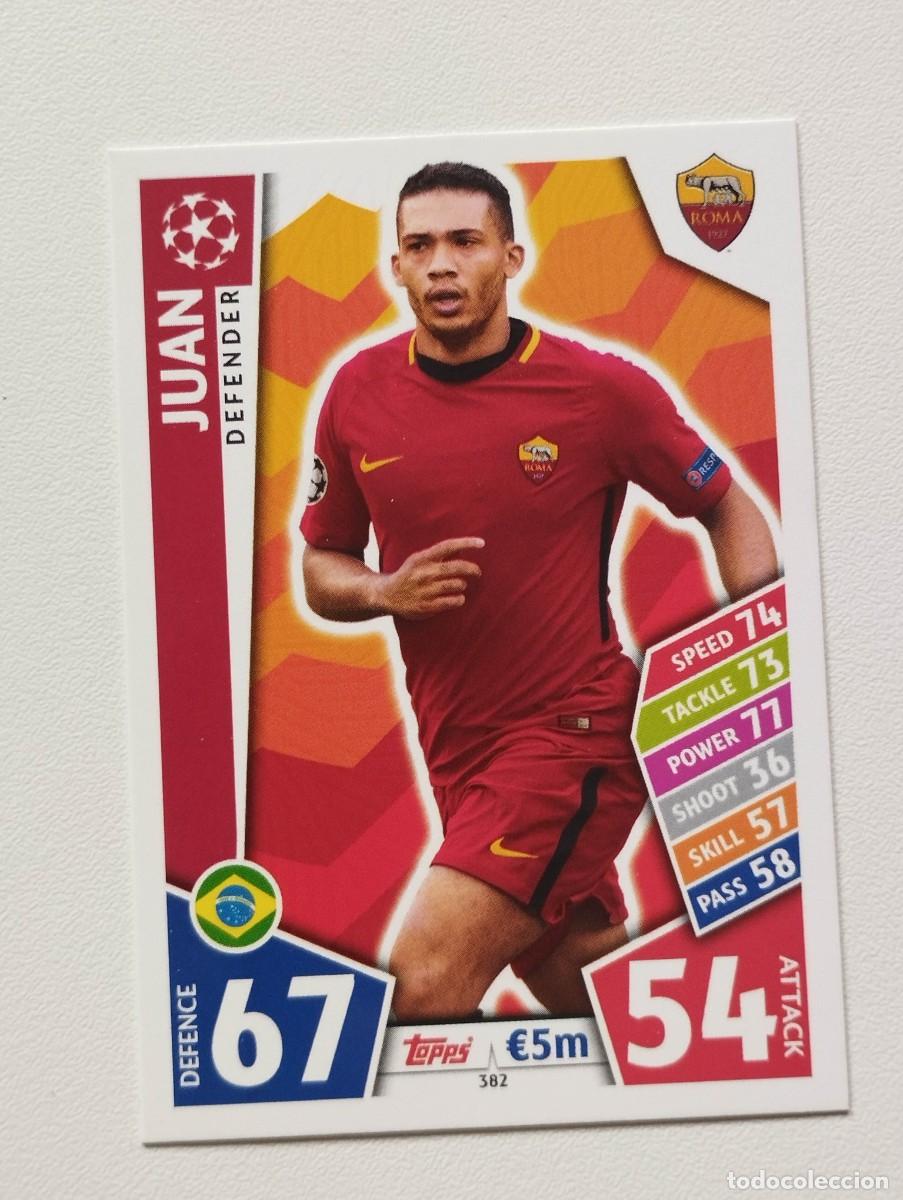 Cromos de f&uacute;tbol: CROMO CARD 382 JUAN BECKER ROMA TOPPS CHAMPIONS LEAGUE MATCH ATTAX 2017 2018 17 18