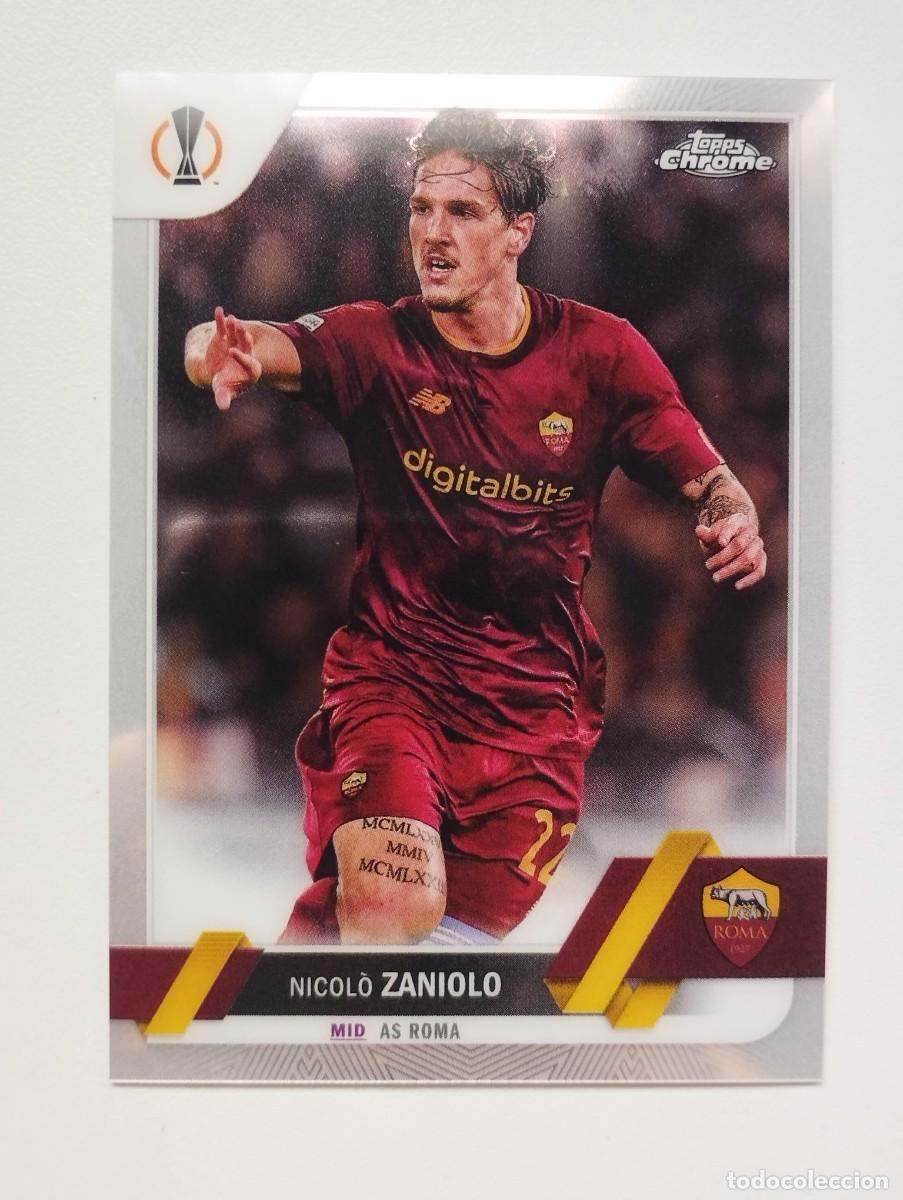 Cromos de f&uacute;tbol: CROMO CARD 51 NICOLO ZANIOLO ROMA TOPPS CHROME CHAMPIONS 2022 2023 22 23