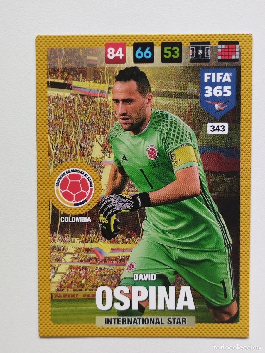 Fu&szlig;ball-Sticker: CROMO CARD PANINI ADRENALYN FIFA 365 2016 2017 16 17 DAVID OSPINA 343 COLOMBIA INTERNATIONAL STAR