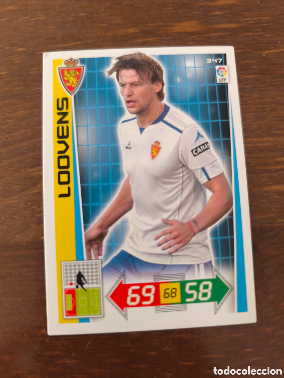 Football Stickers: Loovens Zaragoza adrenalyn 12/13